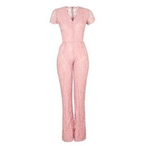 Pink Lace Jumpsuit